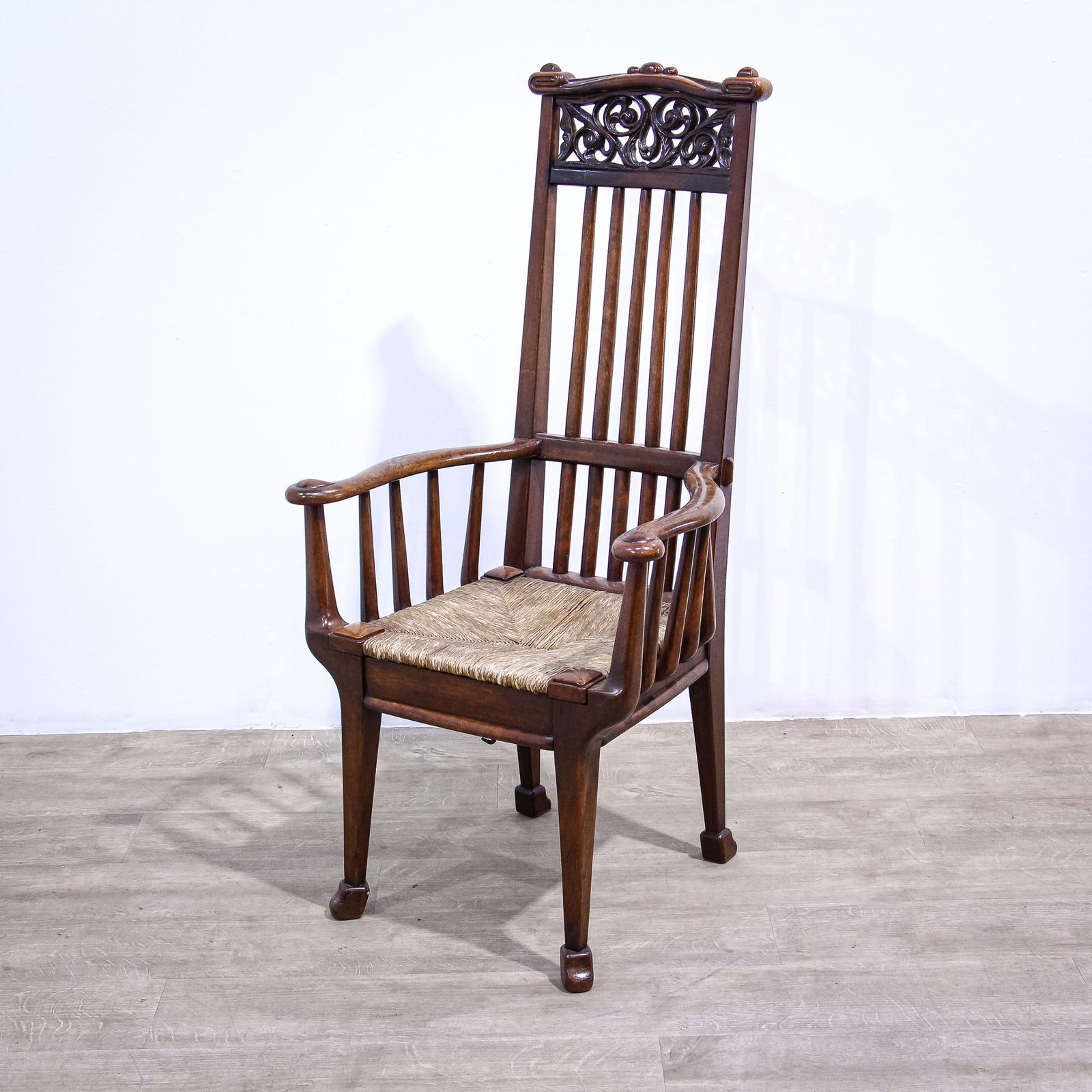 19th Century Rush Seated American Armchair (1 of 12)