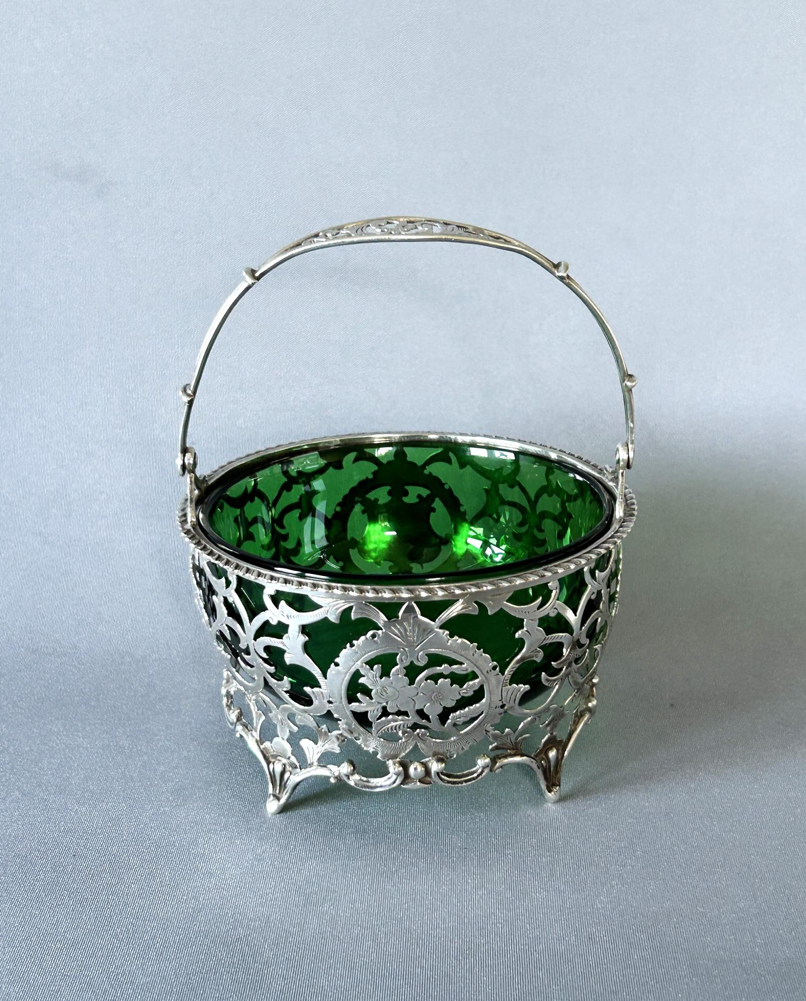 Fabulous Pierced Silver Art Nouveau Bonbon Basket (1 of 7)