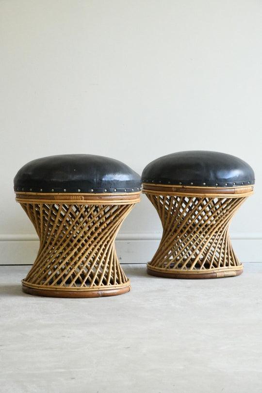 Pair of Cane Stools (1 of 6) Pair of Cane Stools (1 of 6)