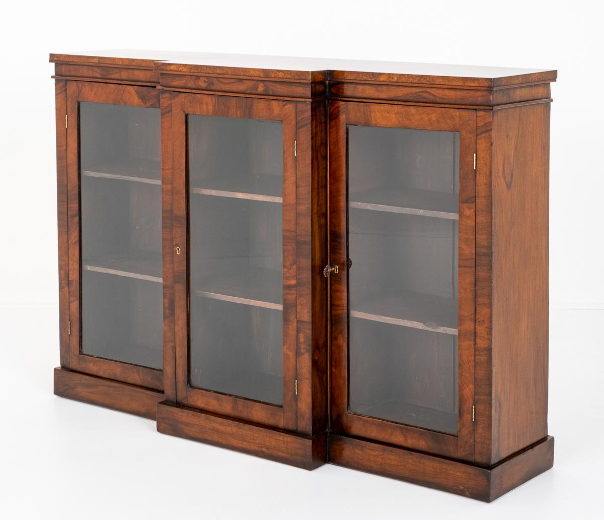 Walnut Breakfront Bookcase (1 of 9) Walnut Breakfront Bookcase (1 of 9)