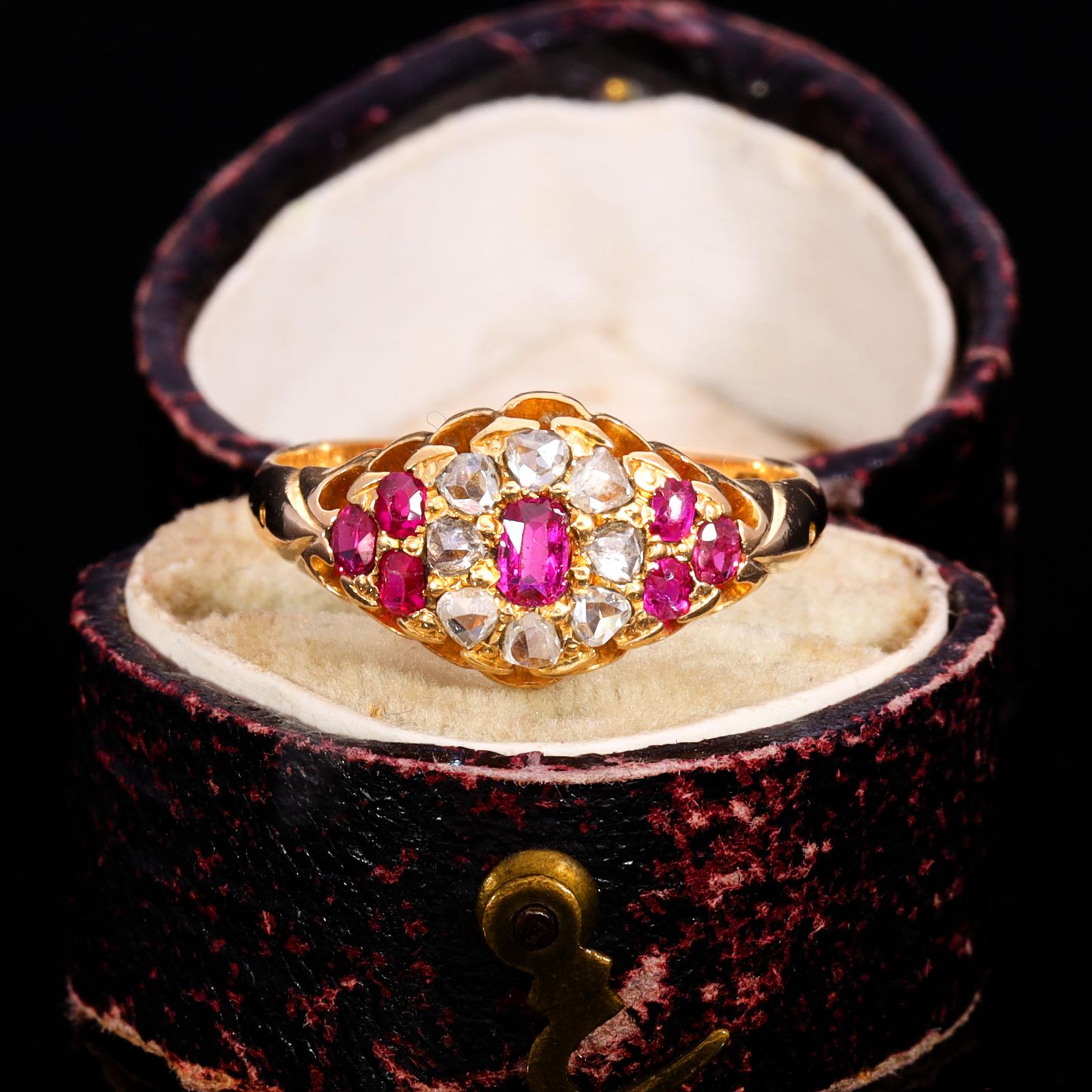 The Antique Victorian 1881 Ruby And Diamond Floral Cluster Ring (1 of 13) The Antique Victorian 1881 Ruby And Diamond Floral Cluster Ring (1 of 13)