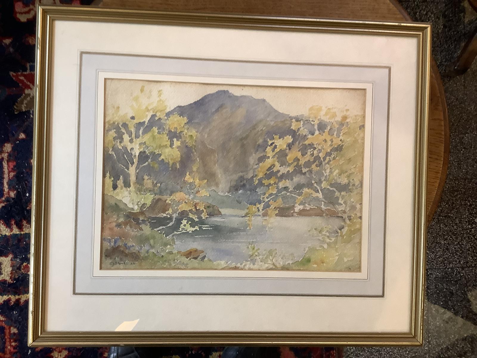 British George V Watercolour Landscape Art - main image