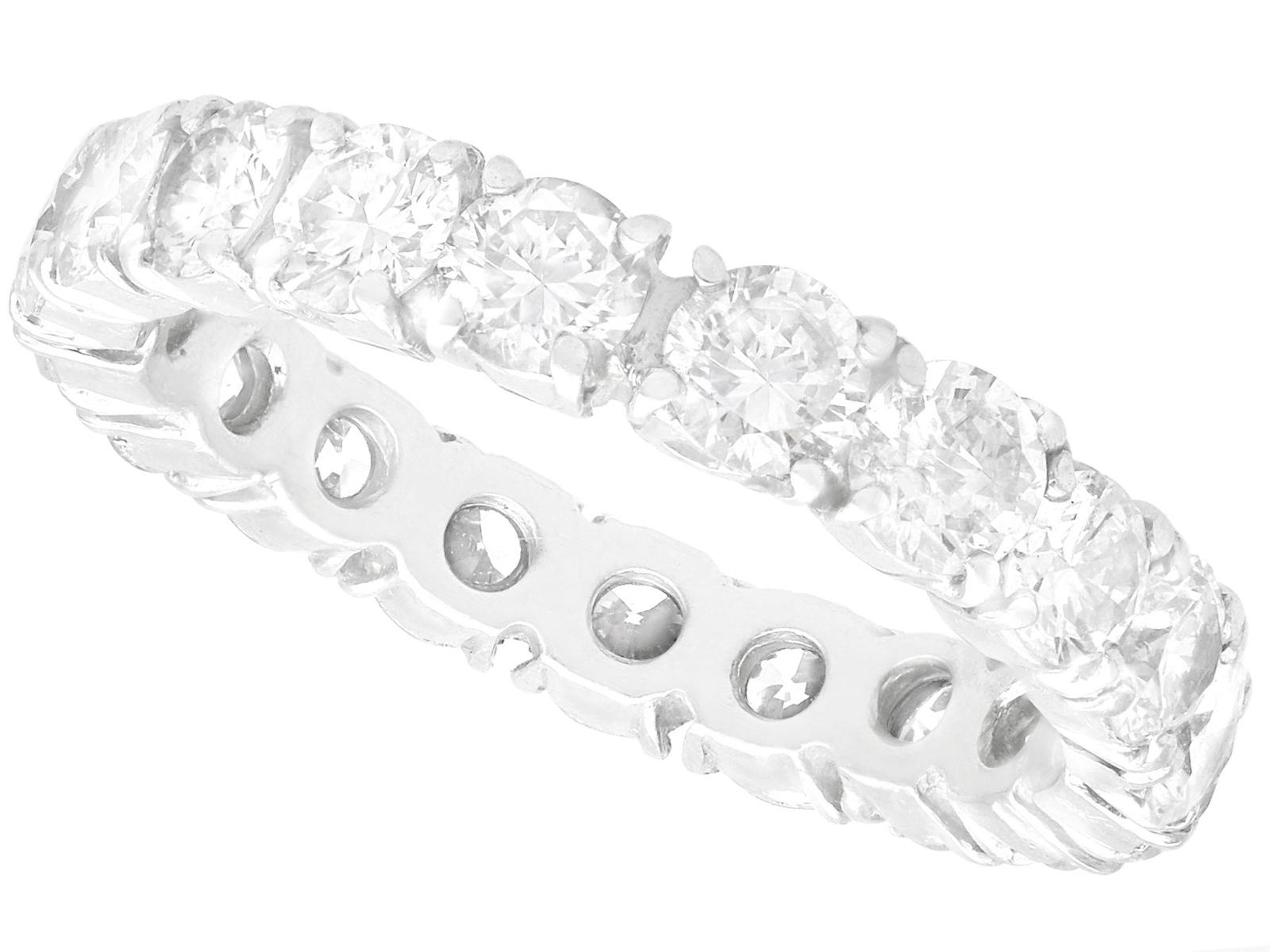 2.57ct Diamond & Platinum Full Eternity Ring c.1950 (1 of 9)