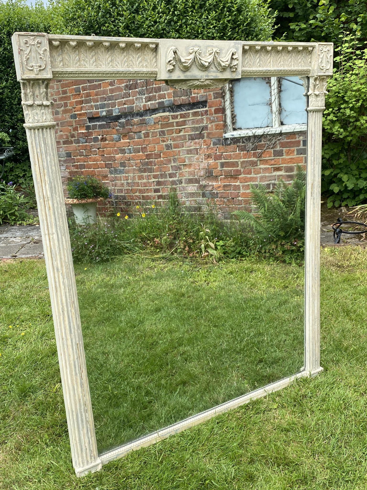 Large Painted Overmantel Mirror (1 of 6) Large Painted Overmantel Mirror (1 of 6)