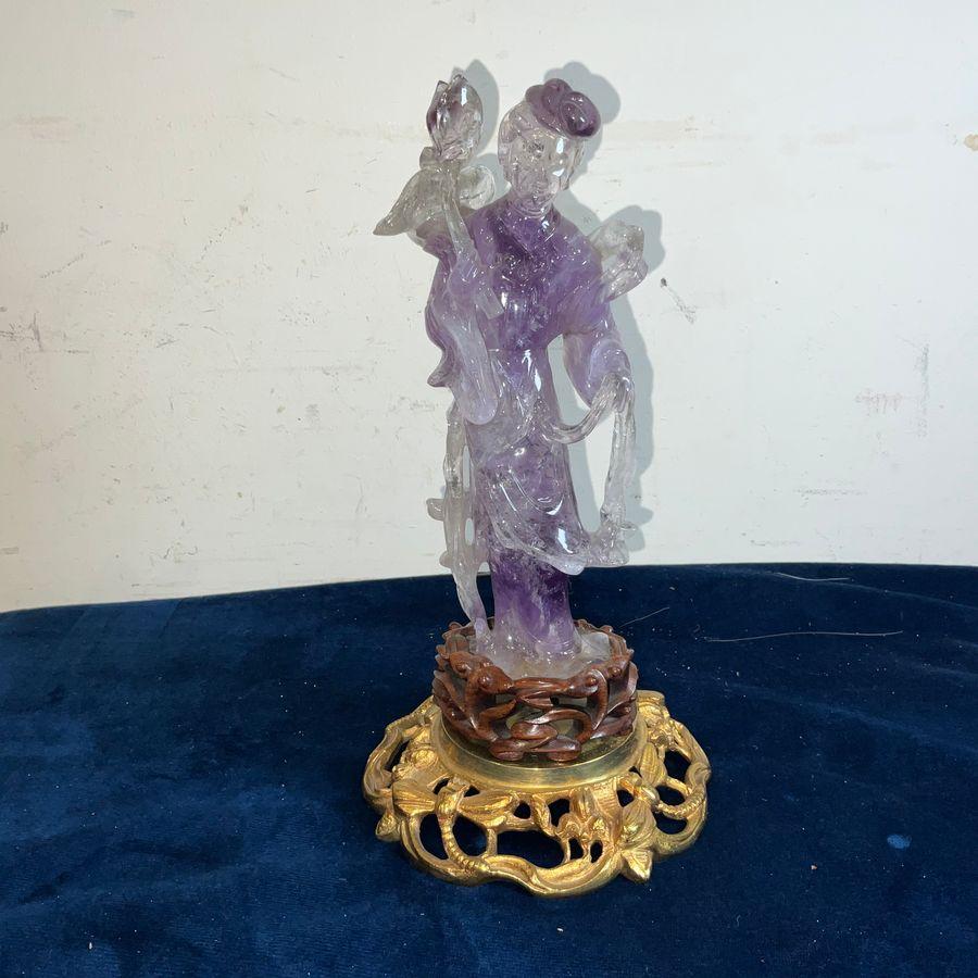 Chinese Crystal Jade & Gilt Figure (1 of 17)