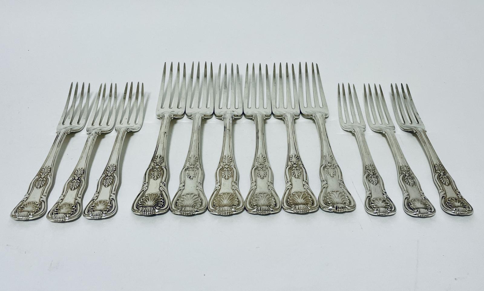 Set of 12 Georgian Solid Silver Kings Pattern Forks (1 of 15) Set of 12 Georgian Solid Silver Kings Pattern Forks (1 of 15)