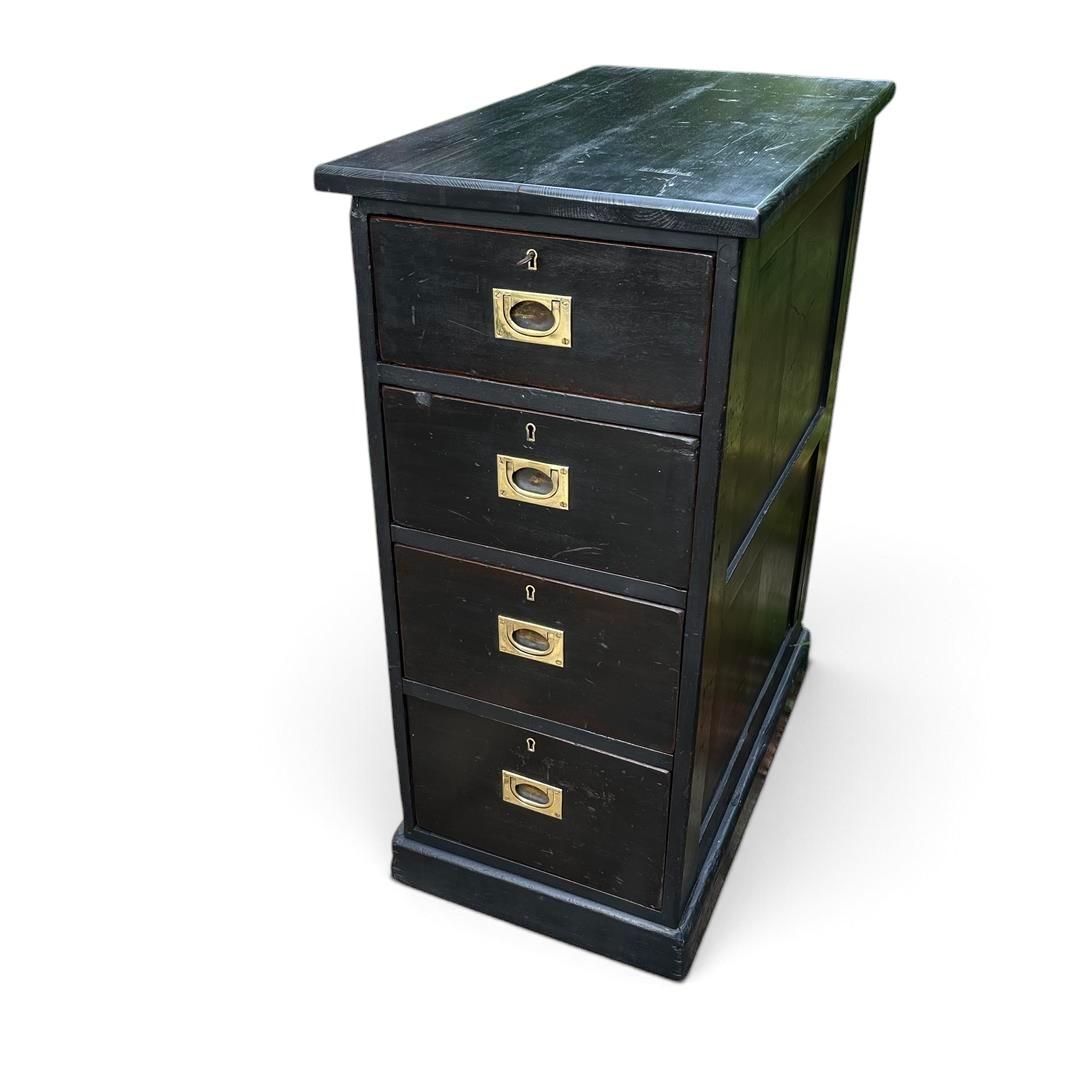 Antique Tall Narrow Chest of Drawers in Black Paint (1 of 17) Antique Tall Narrow Chest of Drawers in Black Paint (1 of 17)