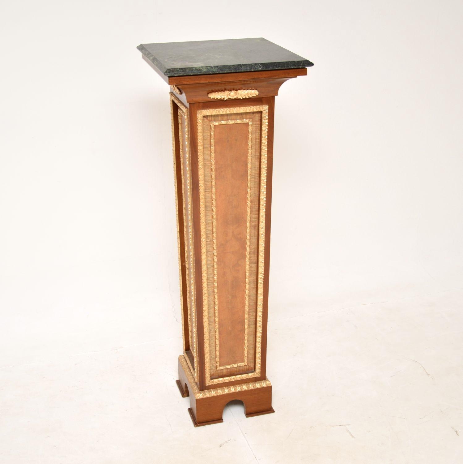 Antique Marble Top Pedestal Column (1 of 9) Antique Marble Top Pedestal Column (1 of 9)