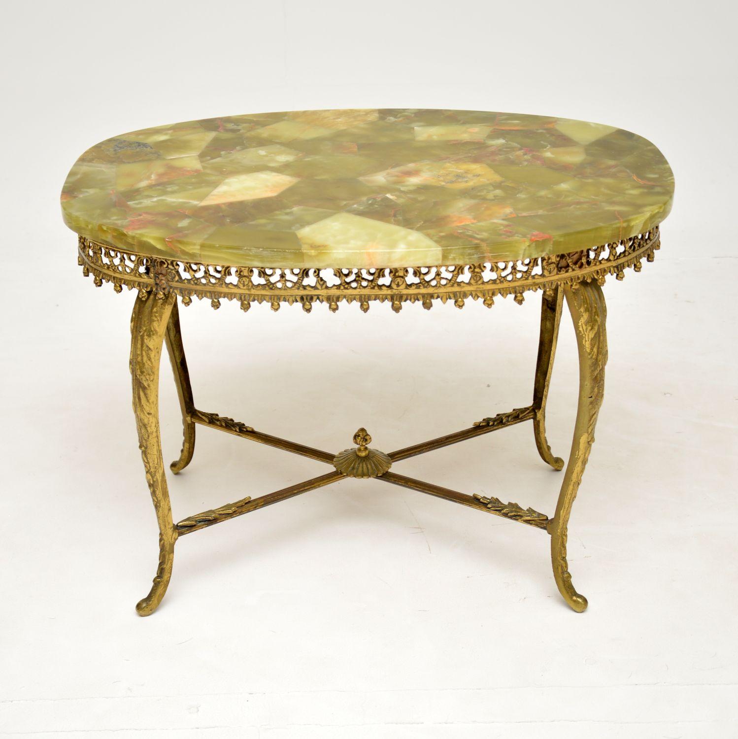 French Brass & Onyx Coffee Table (1 of 10) French Brass & Onyx Coffee Table (1 of 10)