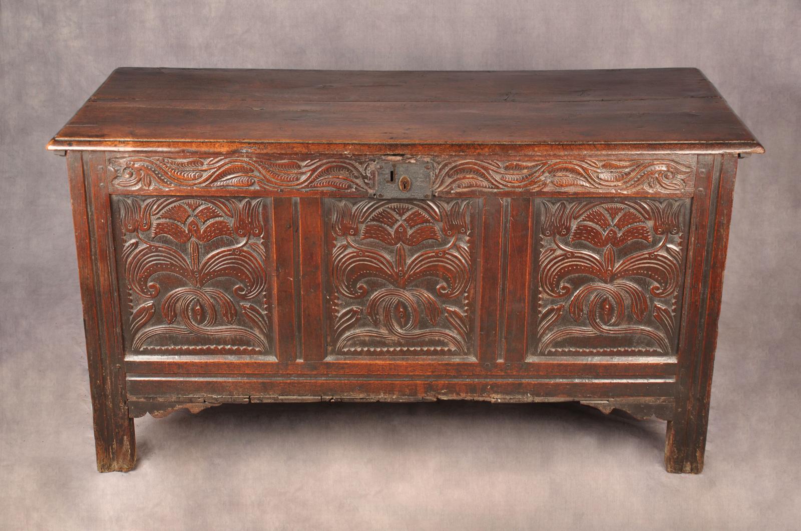17th Century Oak Coffer (1 of 13)