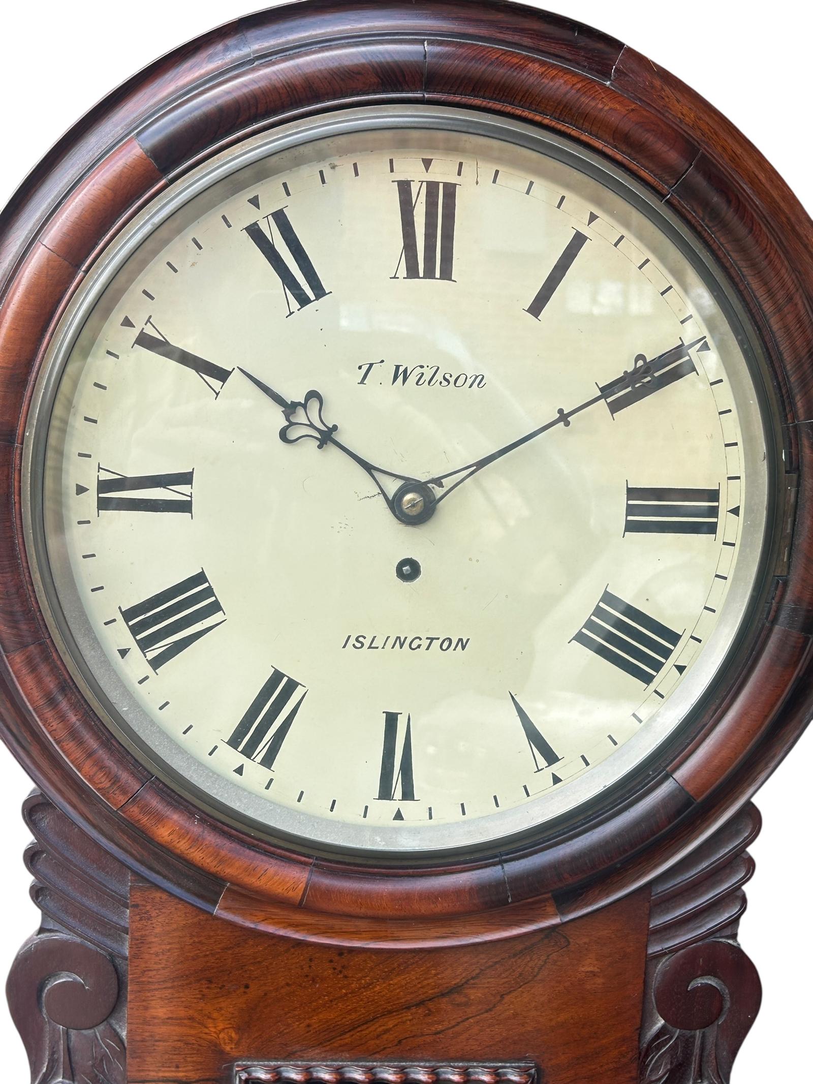 Superb English Victorian Single Fusee Drop Dial Clock – 1880 by T Wilson Islinton (1 of 8) Superb English Victorian Single Fusee Drop Dial Clock – 1880 by T Wilson Islinton (1 of 8)