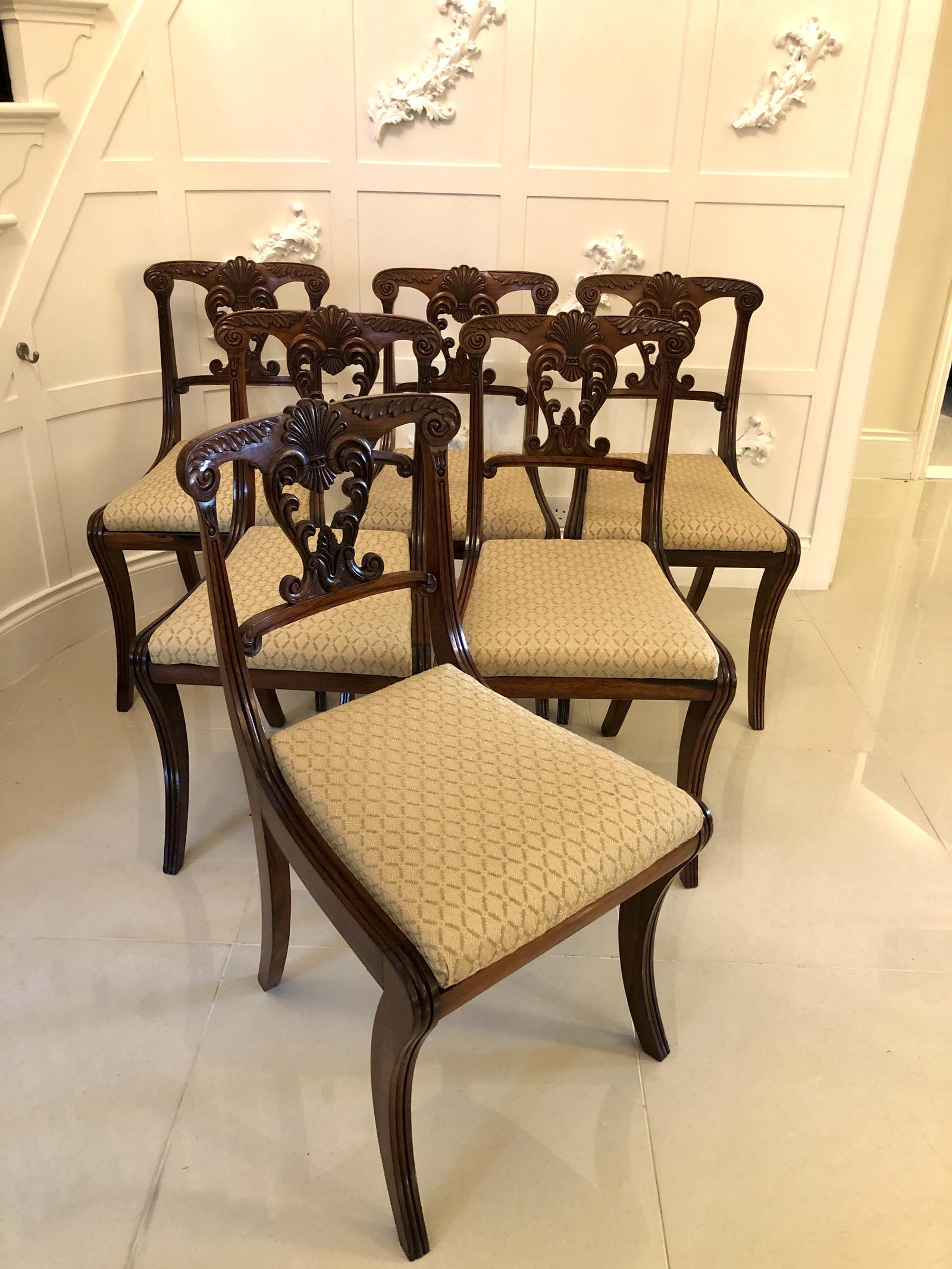 Outstanding Quality Set of Six Antique Regency Carved Rosewood Dining Chairs (1 of 11) Outstanding Quality Set of Six Antique Regency Carved Rosewood Dining Chairs (1 of 11)