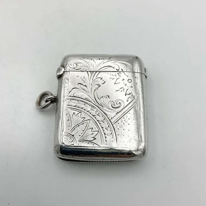 Antique 1895 Silver Vesta Case (1 of 10) Antique 1895 Silver Vesta Case (1 of 10)