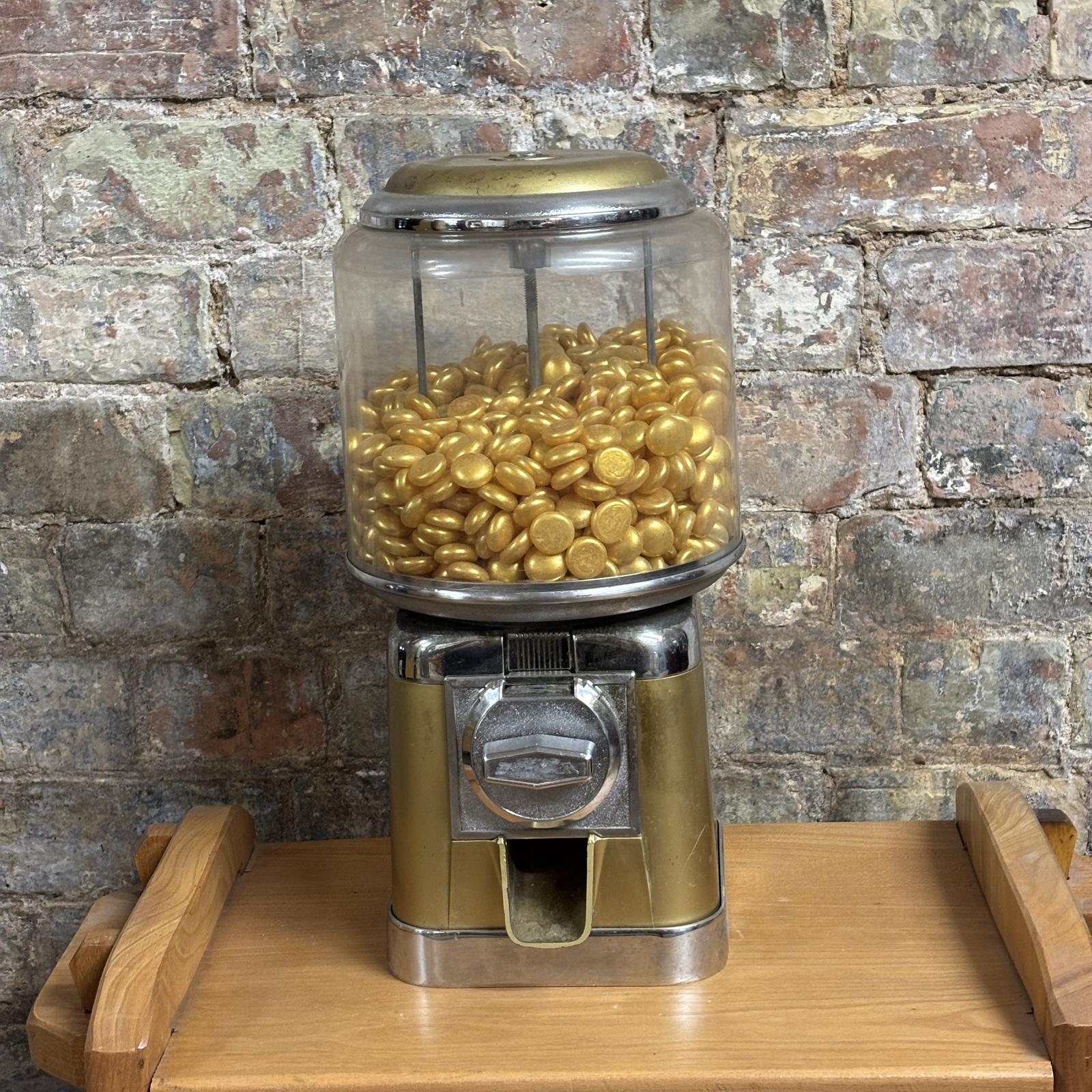 Vintage Sweet Dispenser with Gold Finish & Decorative Fill (1 of 5)