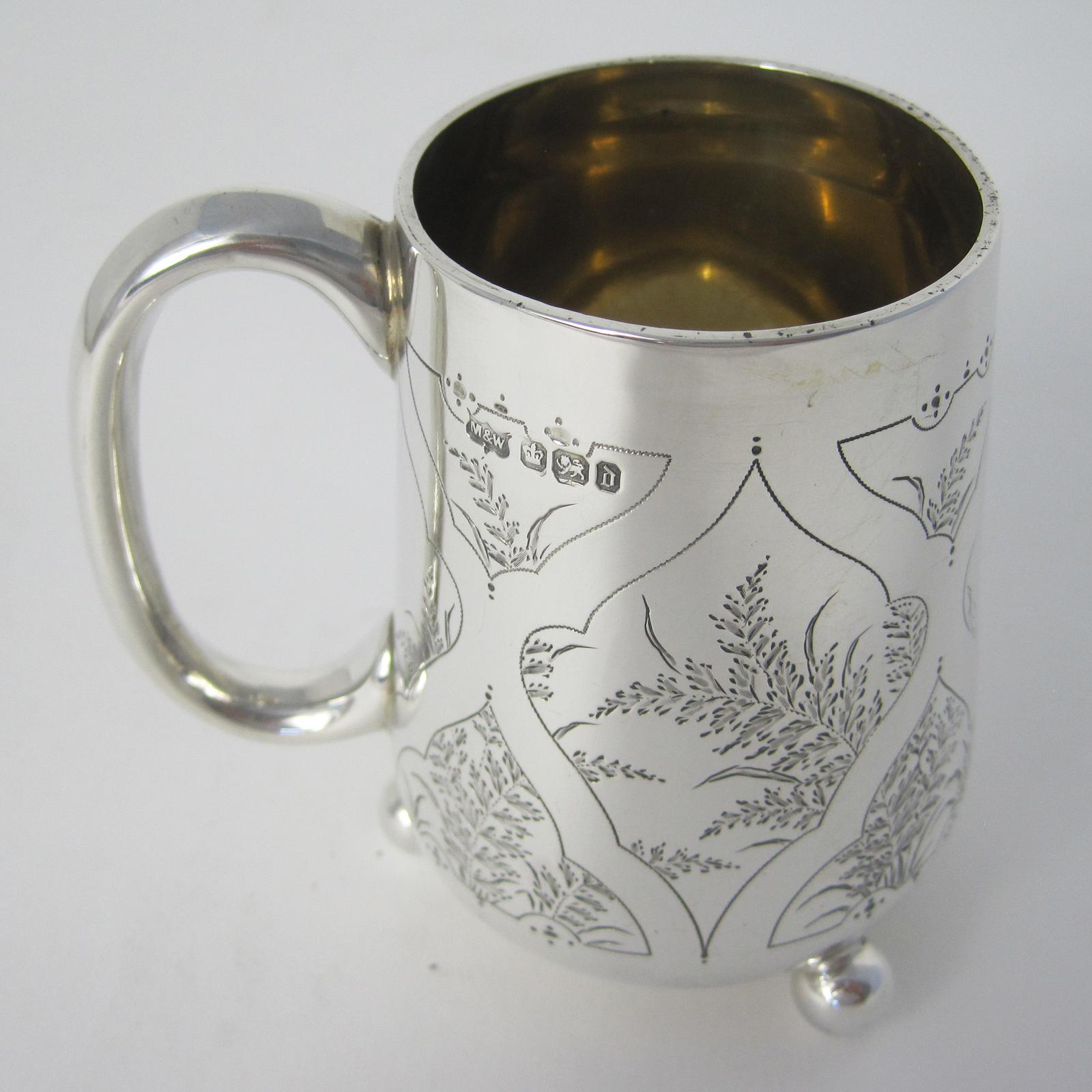 Mappin & Webb Silver Victorian Christening Cup with Gilt Interior (1 of 5)