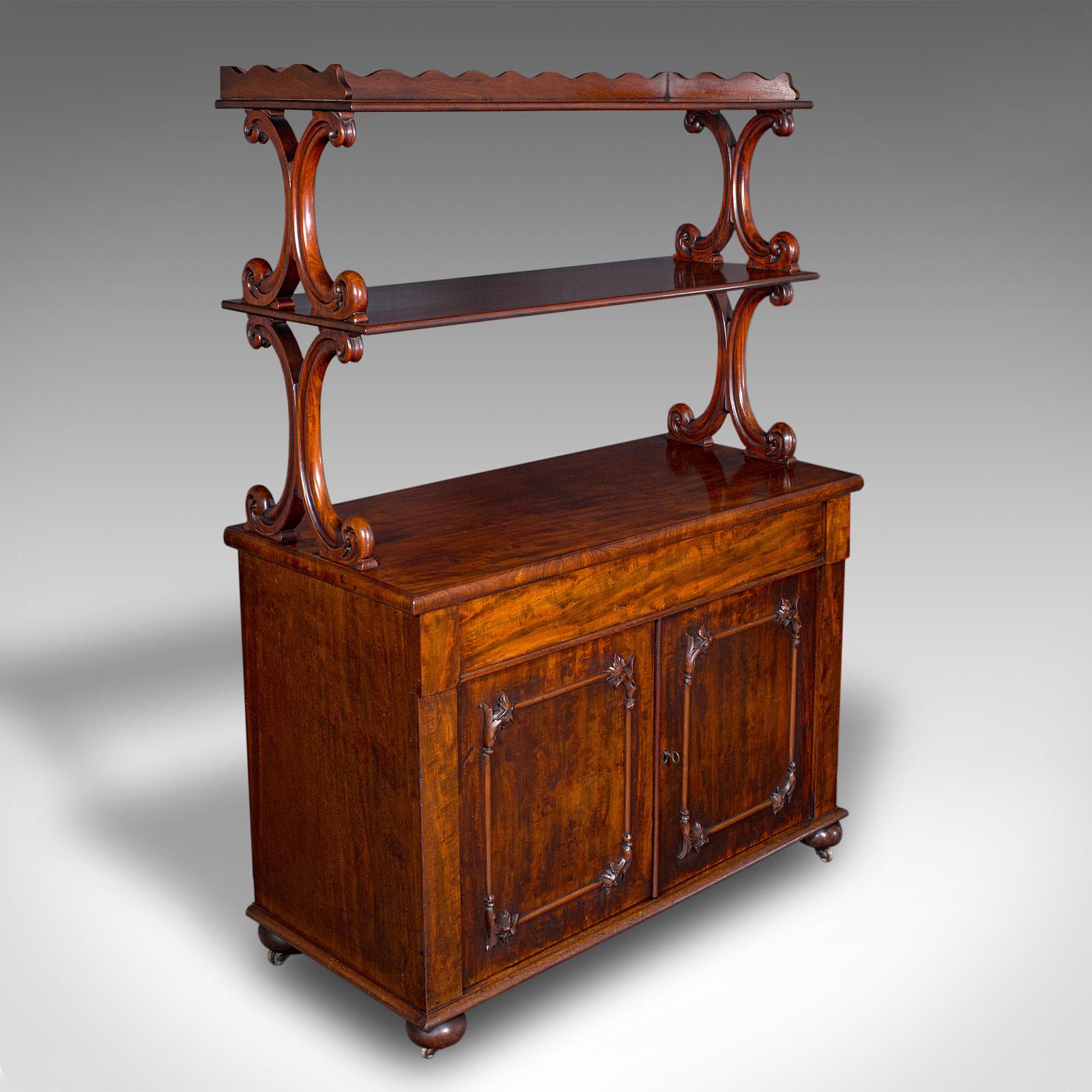 Large Antique Buffet Server, English, Side Cabinet, Display Whatnot - Victorian (1 of 12)