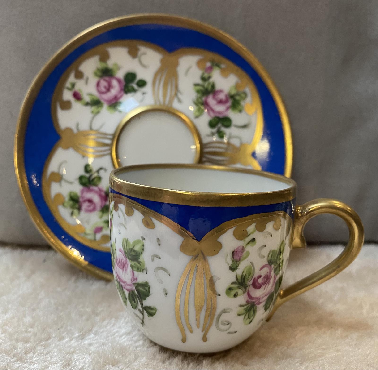 Limoges Sevres Style Cup & Saucer (1 of 3)