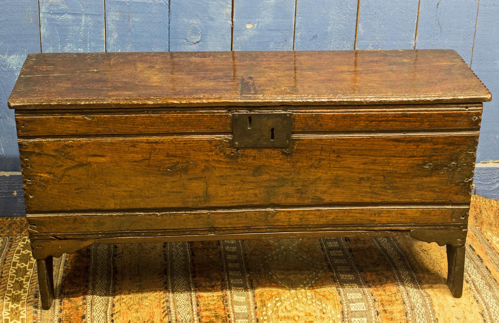 17th Century Oak Plank Coffer (1 of 8)