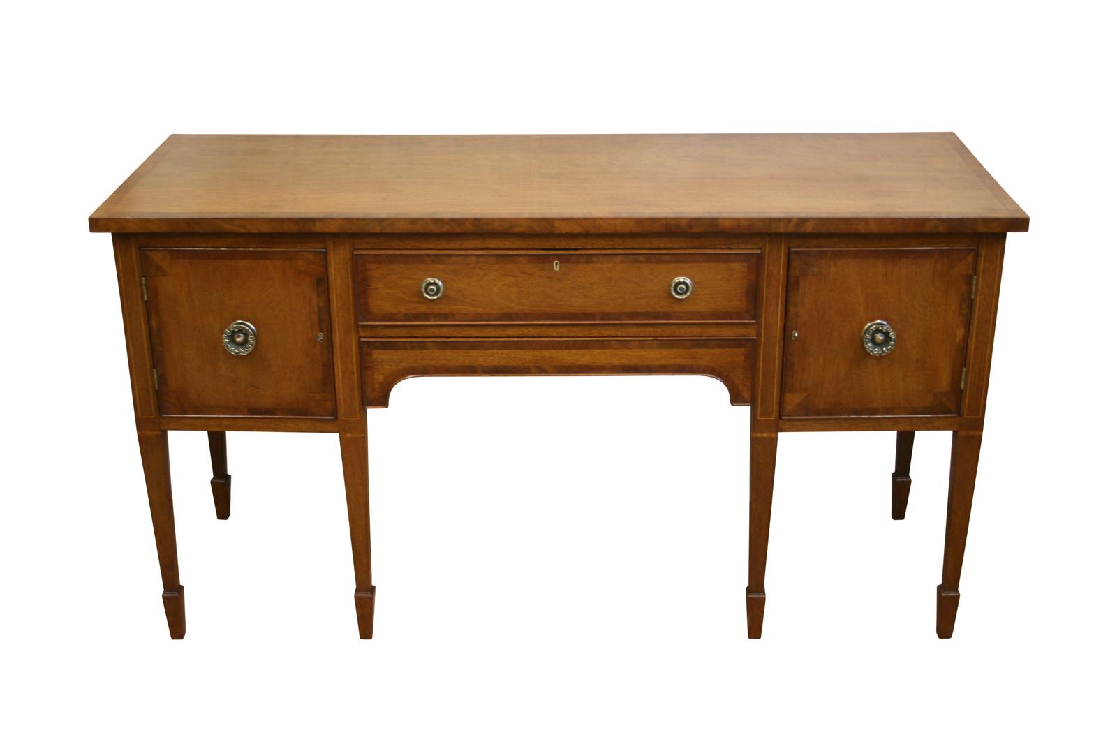 Late Victorian Sheraton Revival Mahogany & Ebony Strung Sideboard (1 of 5) Late Victorian Sheraton Revival Mahogany & Ebony Strung Sideboard (1 of 5)