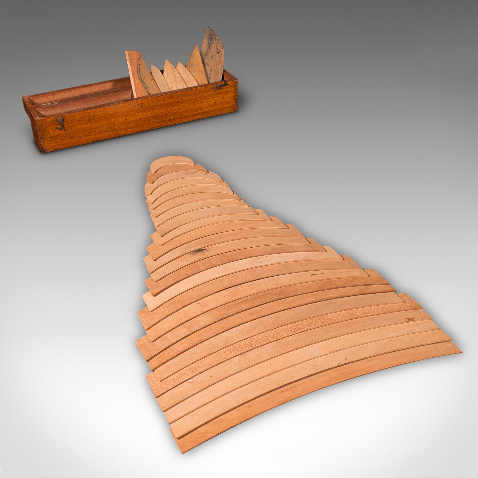 Antique Draughtsman's Railway Curves, English, Pearwood, Cartography, Edwardian (1 of 10)