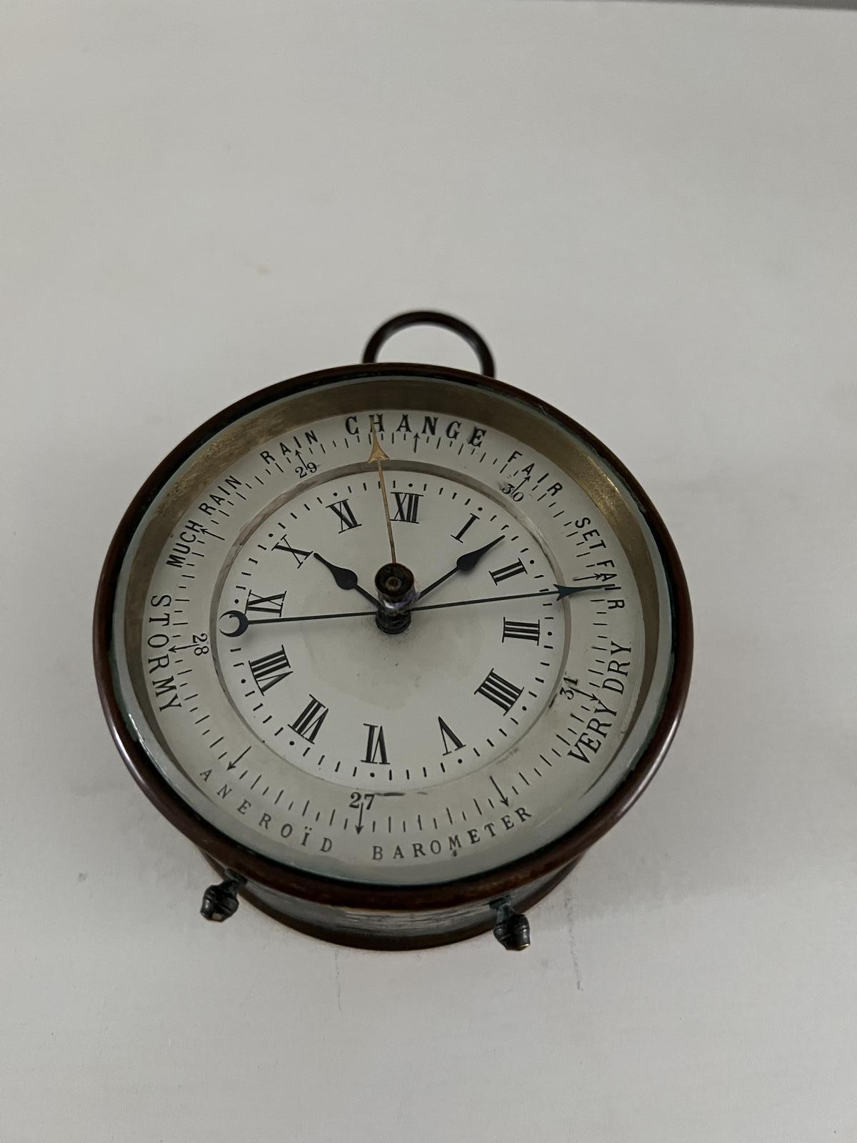 Rare Combined Clock & Barometer (1 of 3)