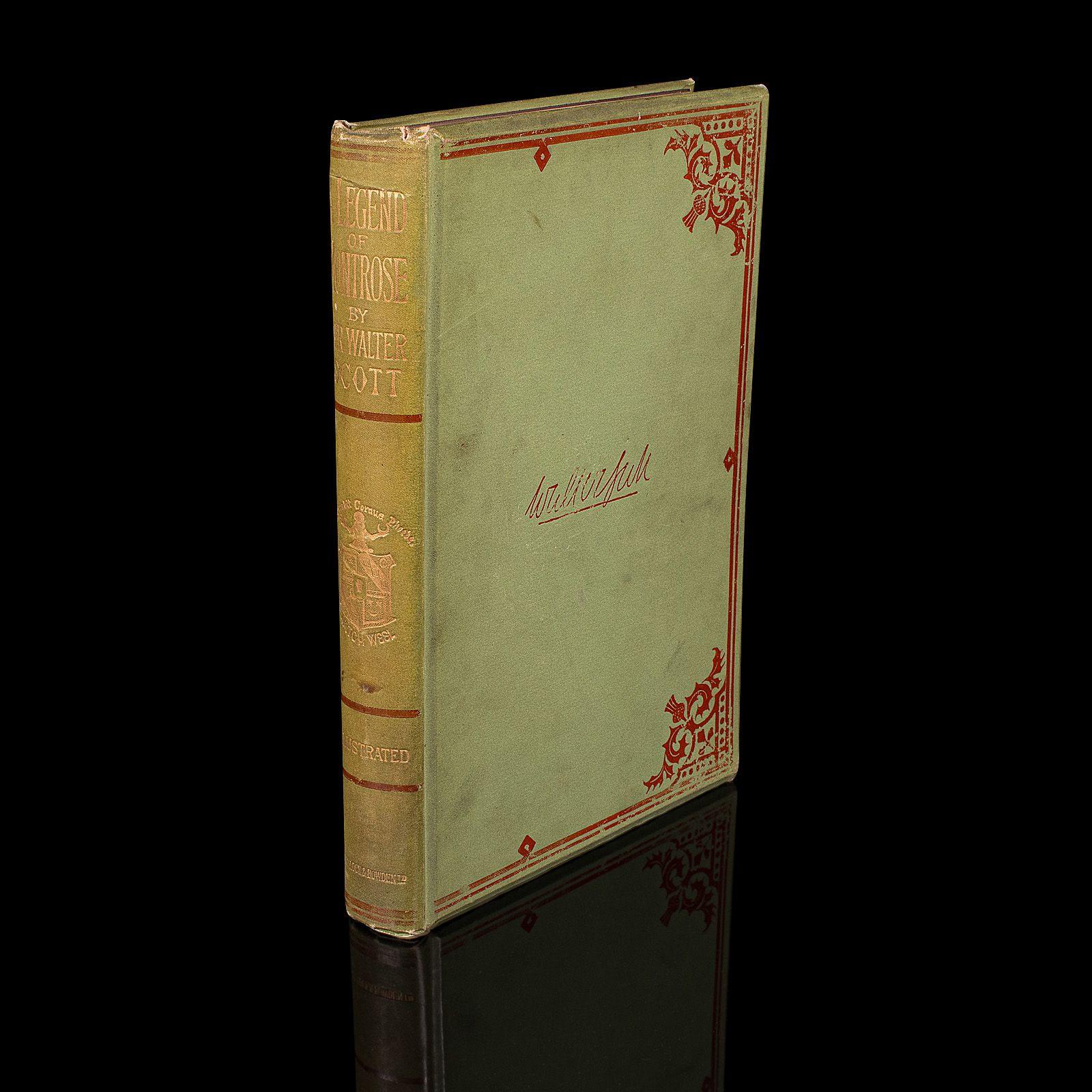 Antique Novel, A Legend of Montrose, Sir Walter Scott, English, Victorian Book (1 of 12)
