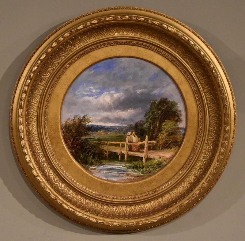 Oil Painting by Henry Barnes "Crossing the Bridge" (1 of 5) Oil Painting by Henry Barnes "Crossing the Bridge" (1 of 5)