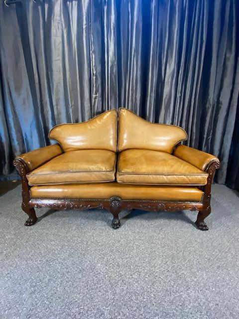 Country House Leather Sofa (1 of 9)