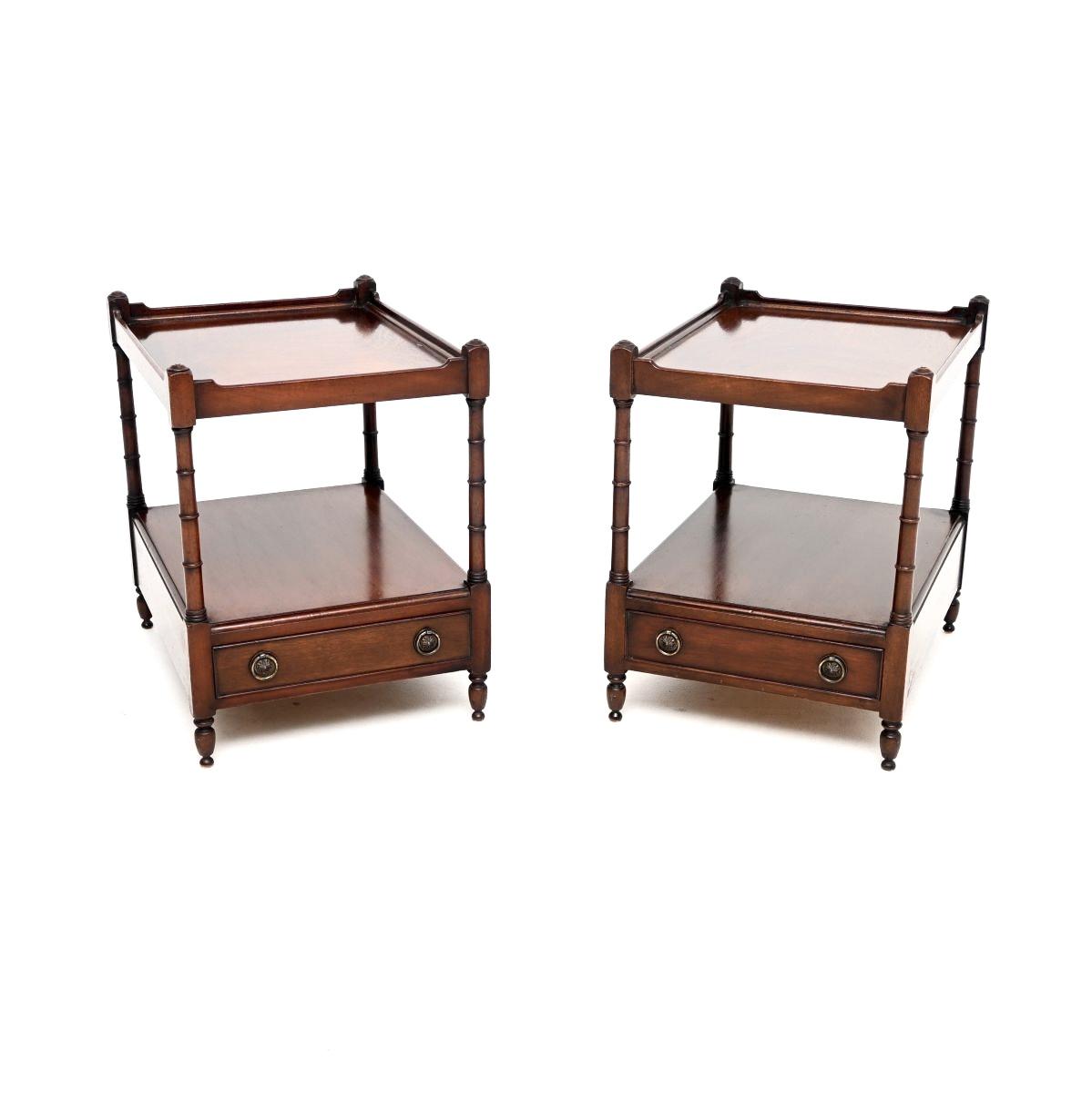 Pair of Antique Georgian Style Mahogany Side Tables (1 of 10) Pair of Antique Georgian Style Mahogany Side Tables (1 of 10)