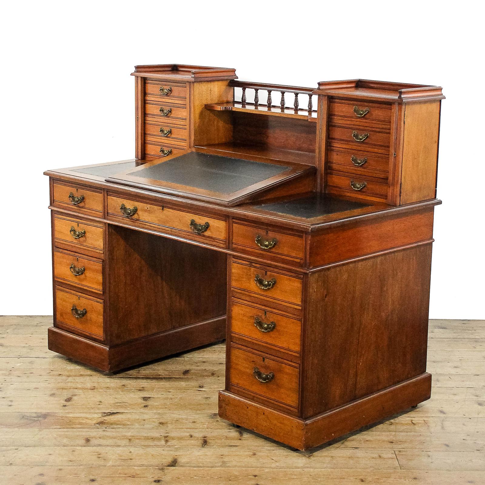 Antique Edwardian Walnut Pedestal Desk (1 of 14) Antique Edwardian Walnut Pedestal Desk (1 of 14)