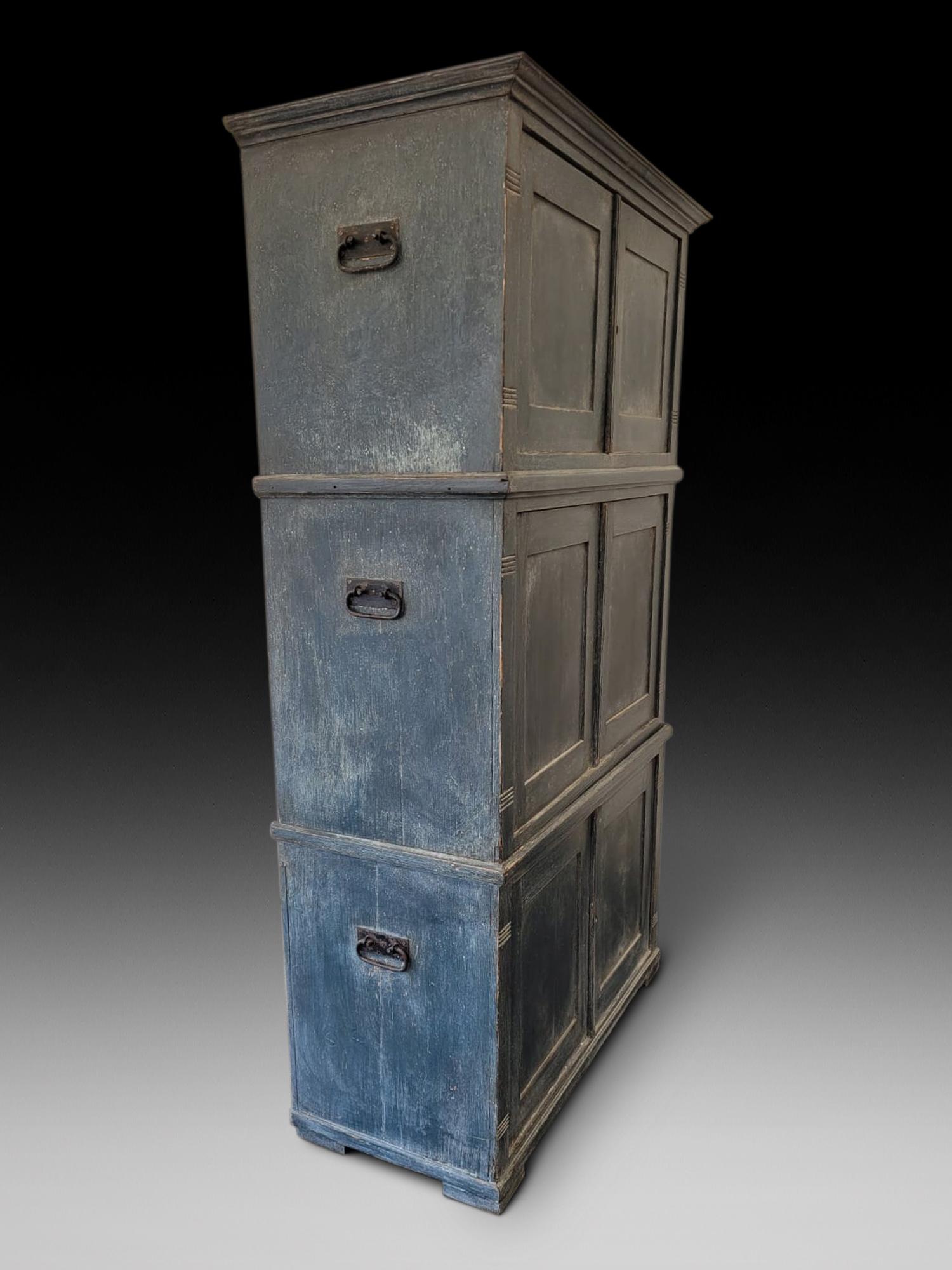 19th Century Three Stack Estate Cupboard (1 of 3)