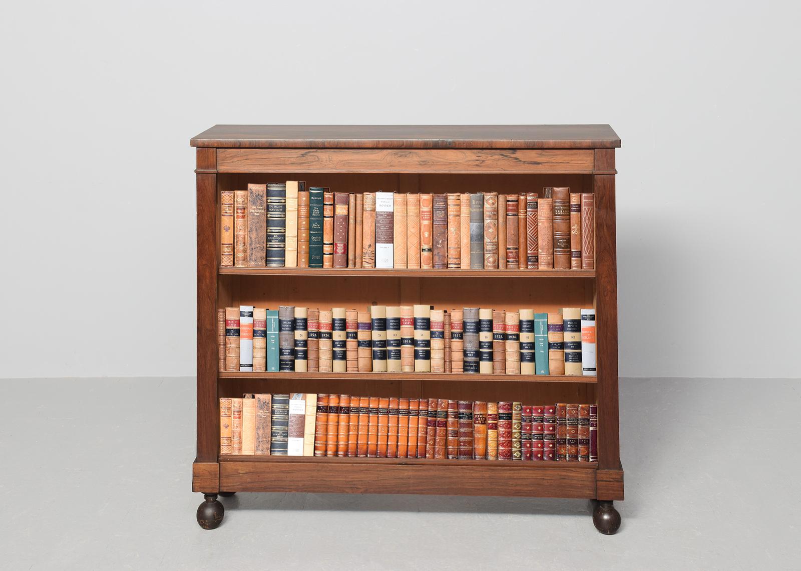 Neat-sized Figured Rosewood Open Bookcase with Lovely Colour & Patina (1 of 8) Neat-sized Figured Rosewood Open Bookcase with Lovely Colour & Patina (1 of 8)