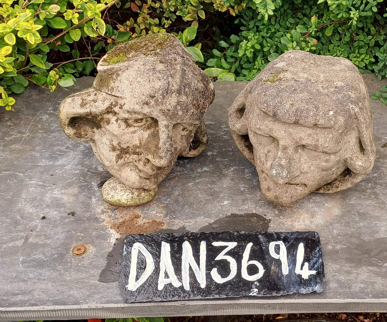 Hand-Carved York Stone Heads (1 of 1)