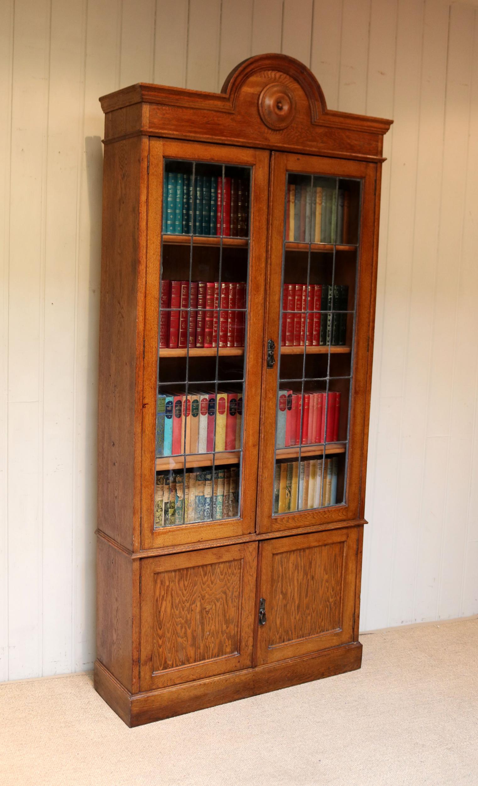 Tall Solid Oak Cabinet Bookcase (1 of 10) Tall Solid Oak Cabinet Bookcase (1 of 10)
