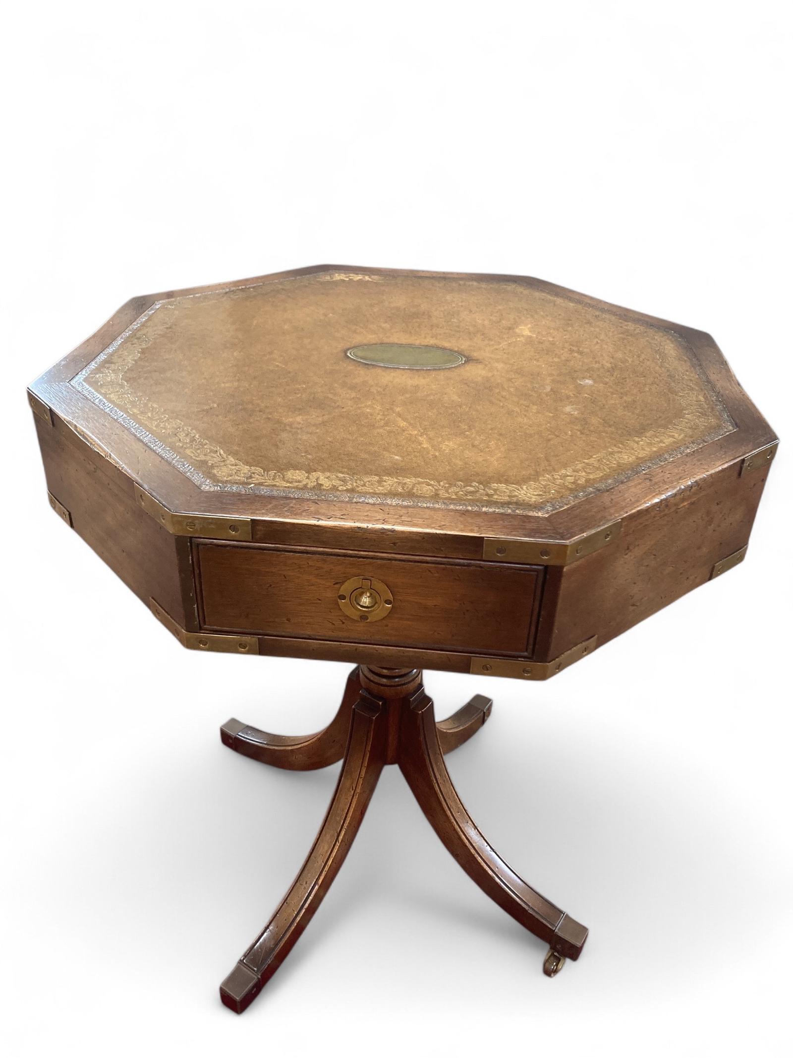 Revolving Campaign Style Drum Table (1 of 8) Revolving Campaign Style Drum Table (1 of 8)