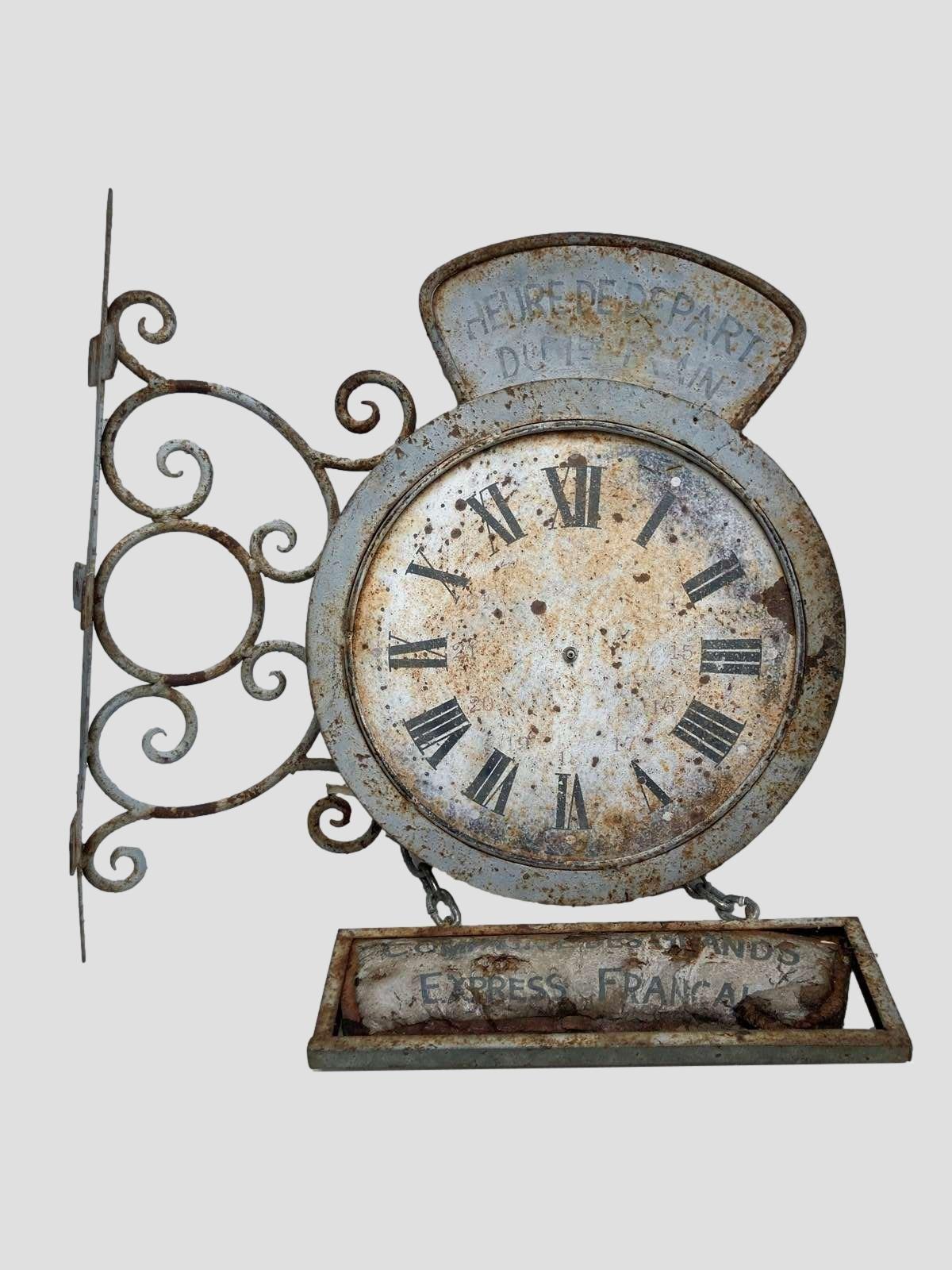 Antique French Double Sided Railway Station Clock to Restore (1 of 9)