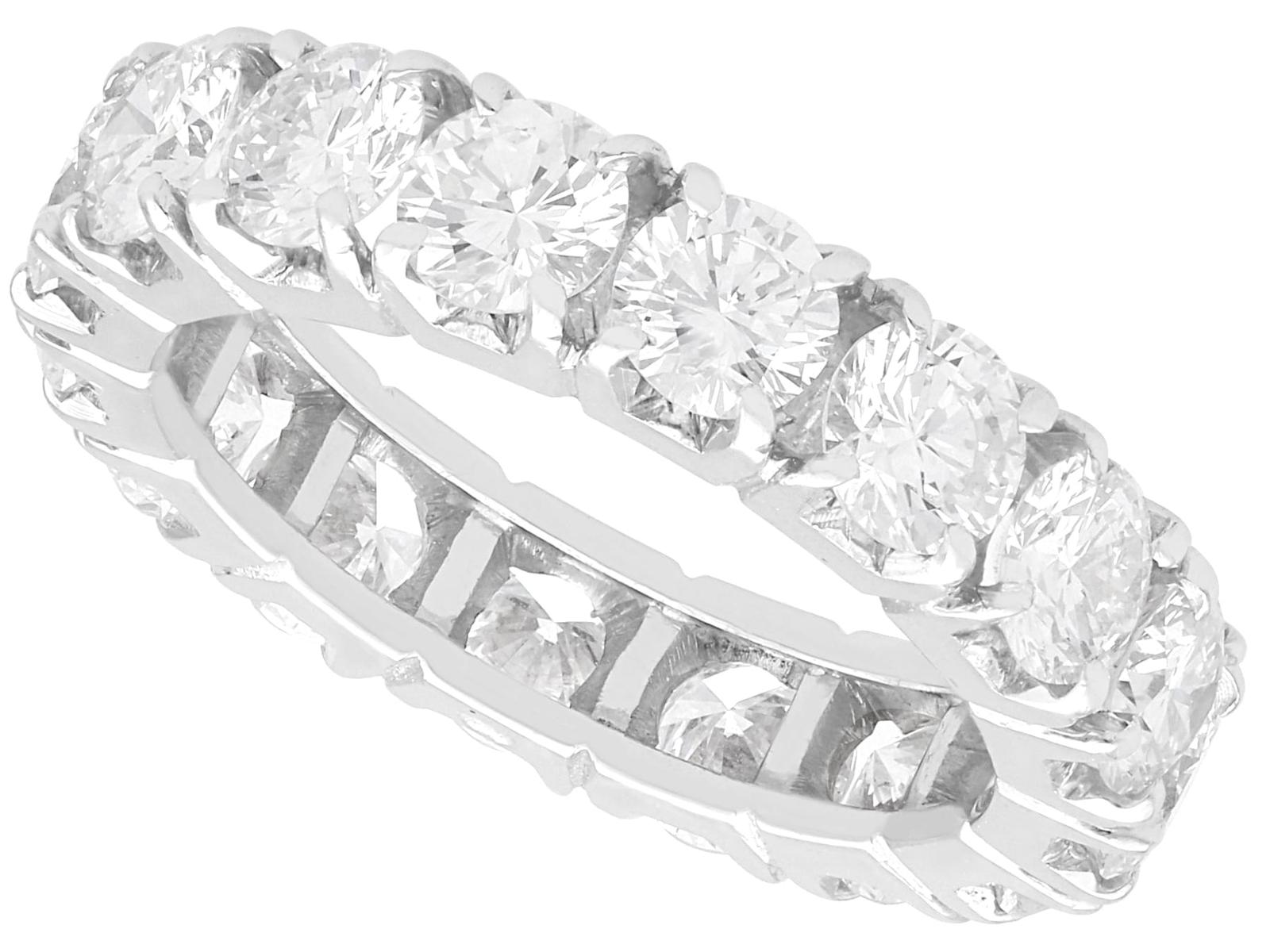 Vintage 4.12ct Diamond & 18ct White Gold Full Eternity Ring c.1950 (1 of 9)