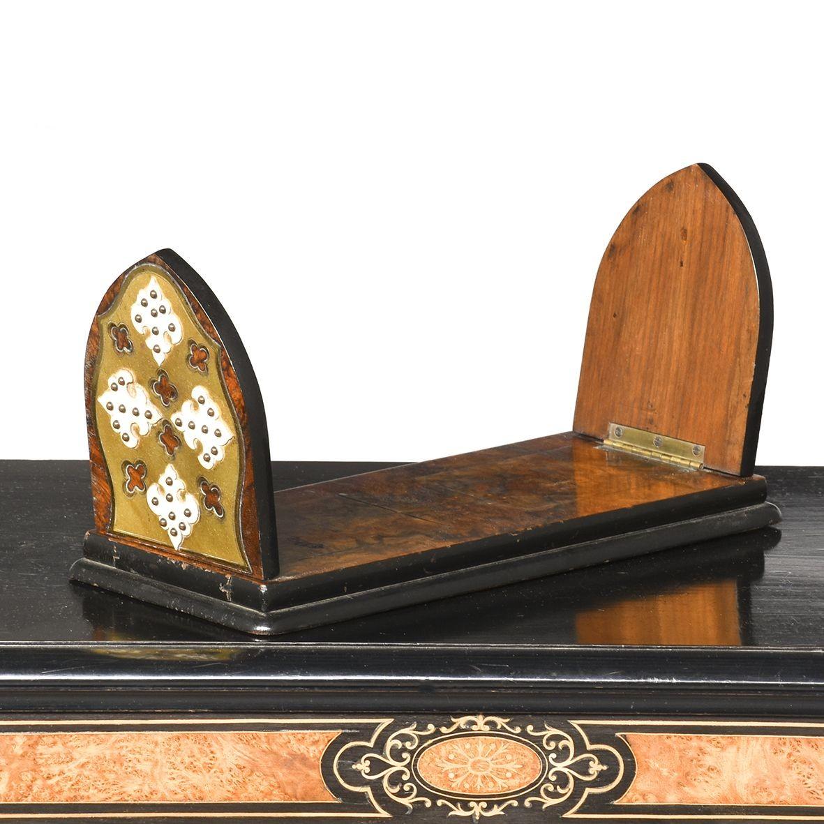 Victorian Burr Walnut Book Slide (1 of 6)