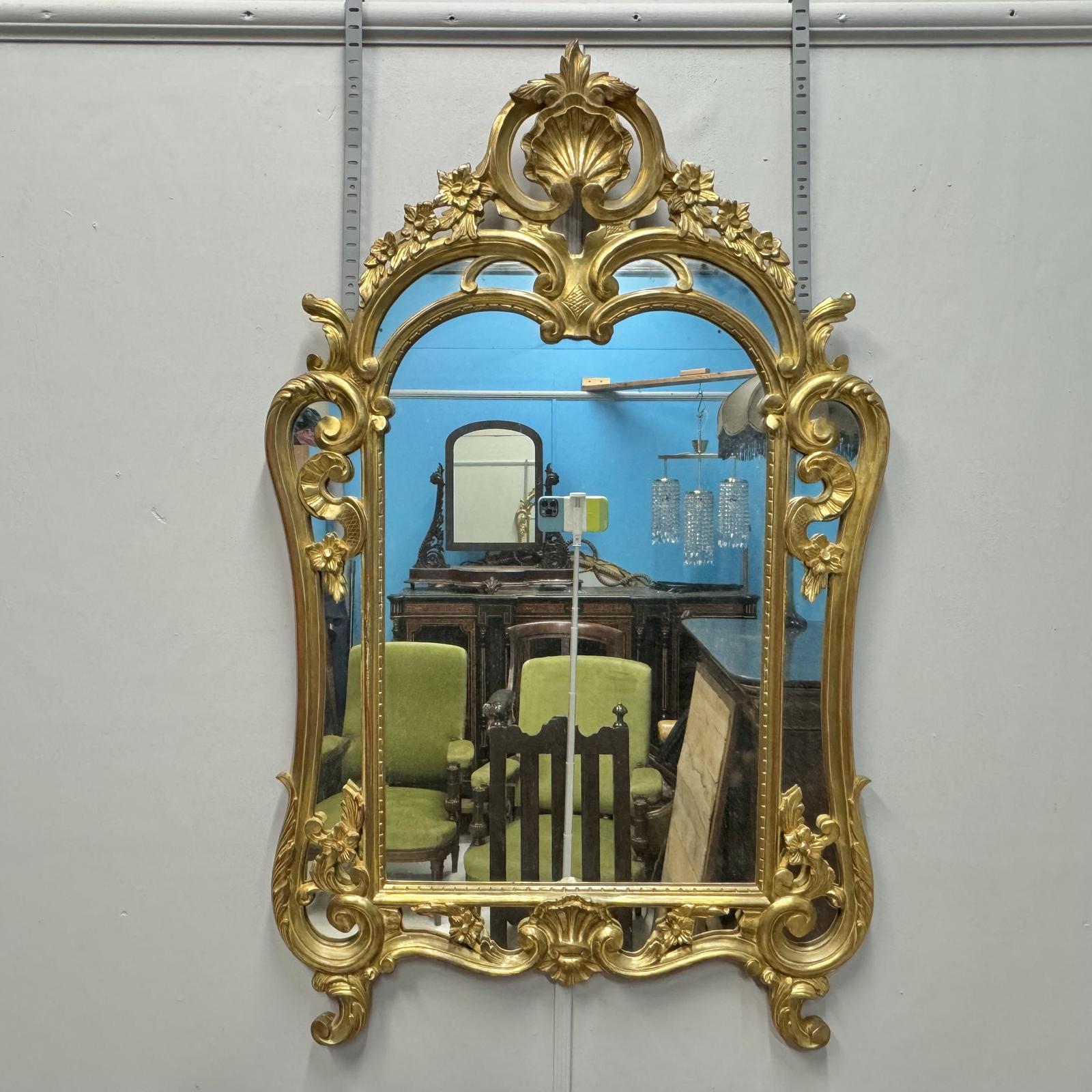 19th Century French Gilt Mirror (1 of 7) 19th Century French Gilt Mirror (1 of 7)