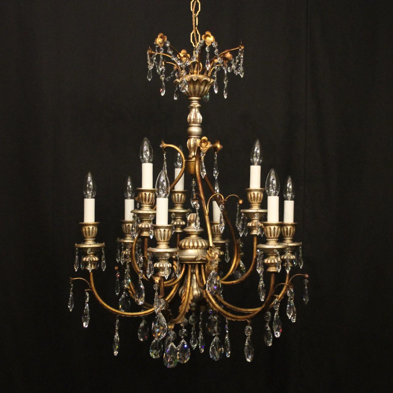 Italian Florentine 9 Light Polychrome Chandelier (1 of 10)