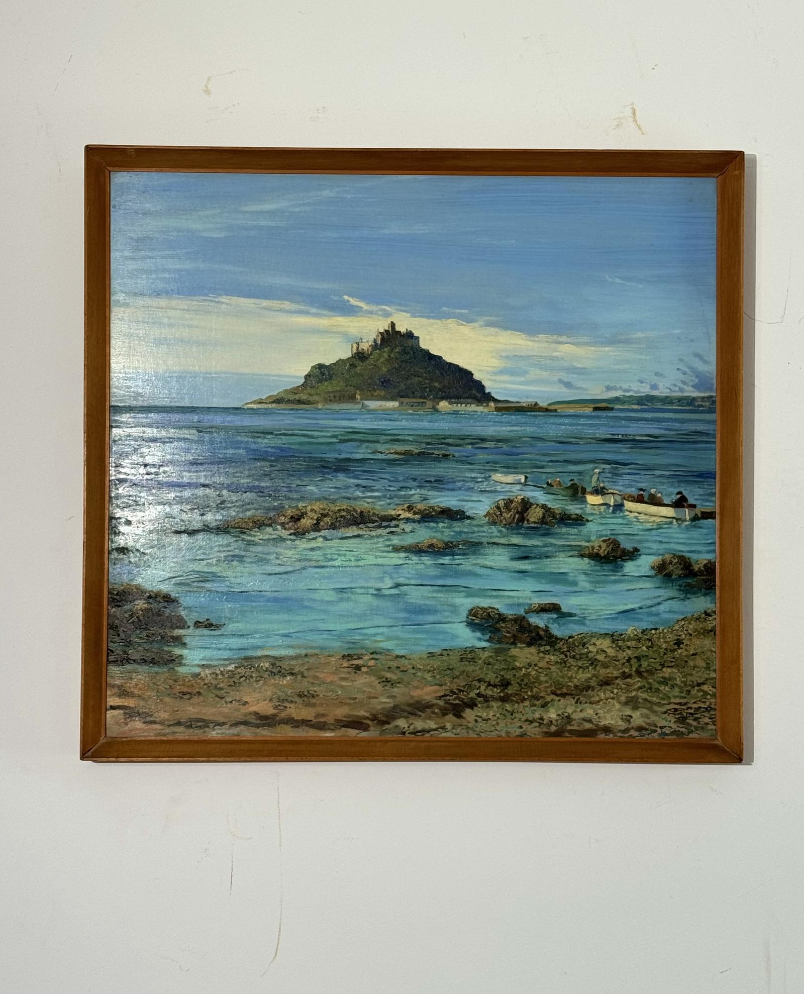 Oil Painting on Board of st Michael's Mount Signed  A Mills (1 of 8)