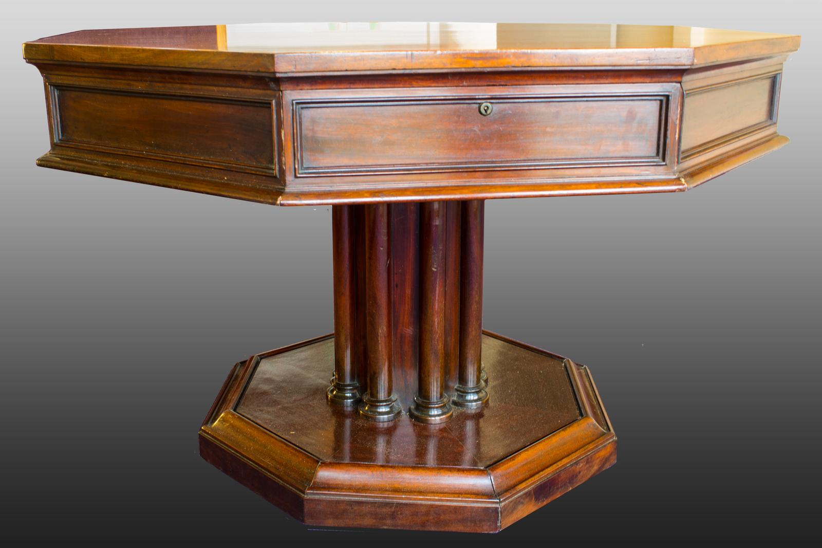 19th Century Mahogany Library / Drum / Rent Table (1 of 9)