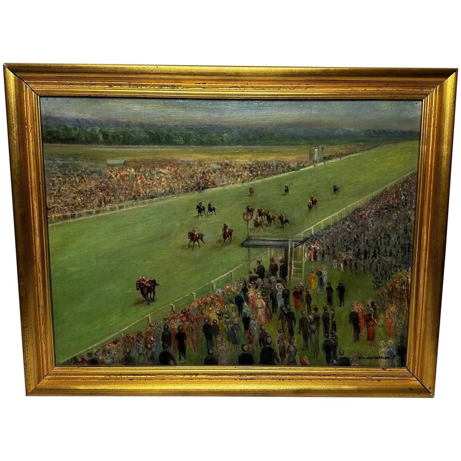Impressionist High Society Horse Racing  Oil Painting Winning at Royal Ascot (1 of 40)