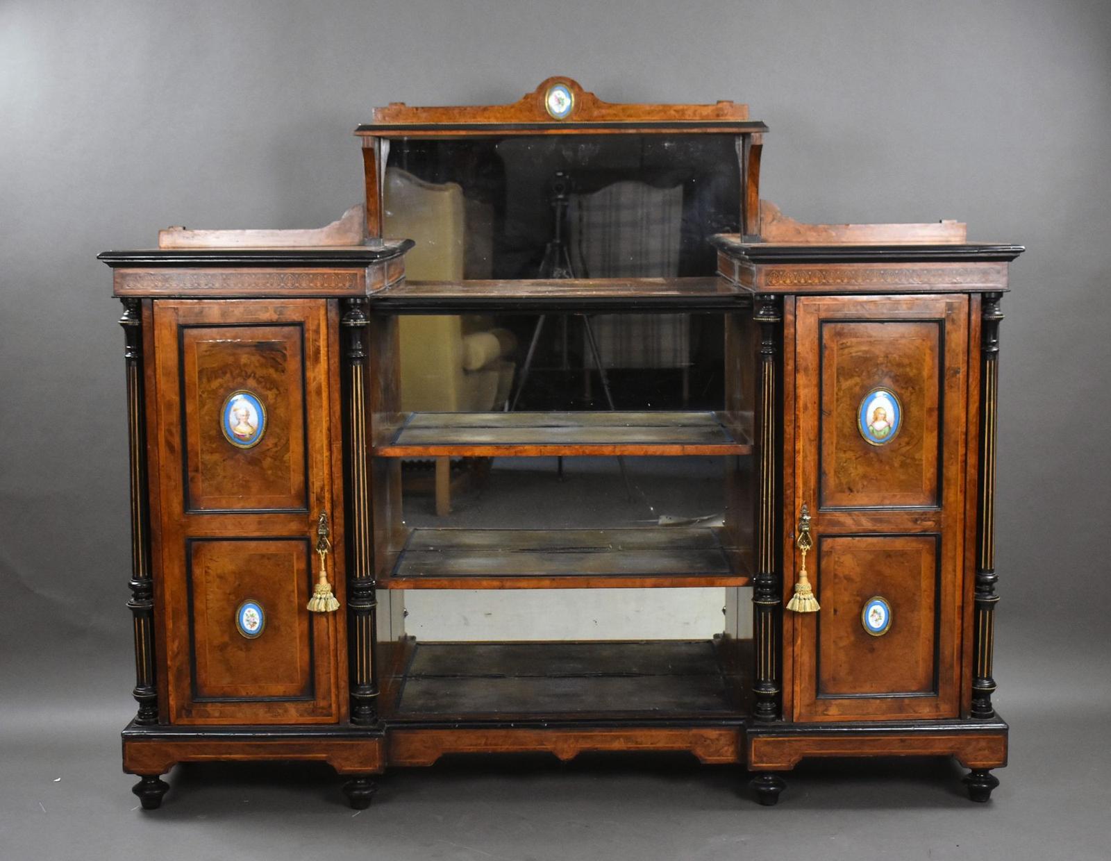 Victorian Burr Walnut Sideboard (1 of 8)