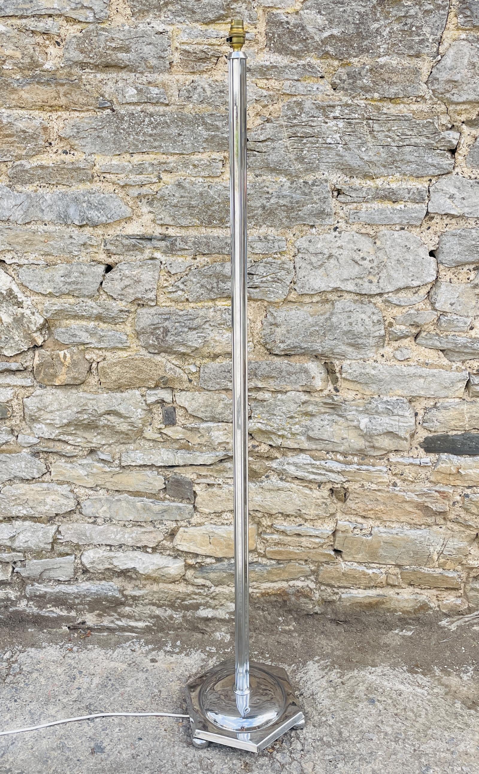 Art Deco Chrome Standard Lamp (1 of 7)