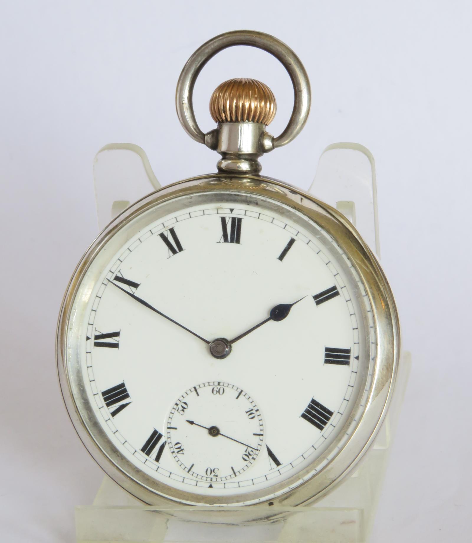 Pocket Watch: Antique English Silver Pocket Watch 1913 (1 of 5)