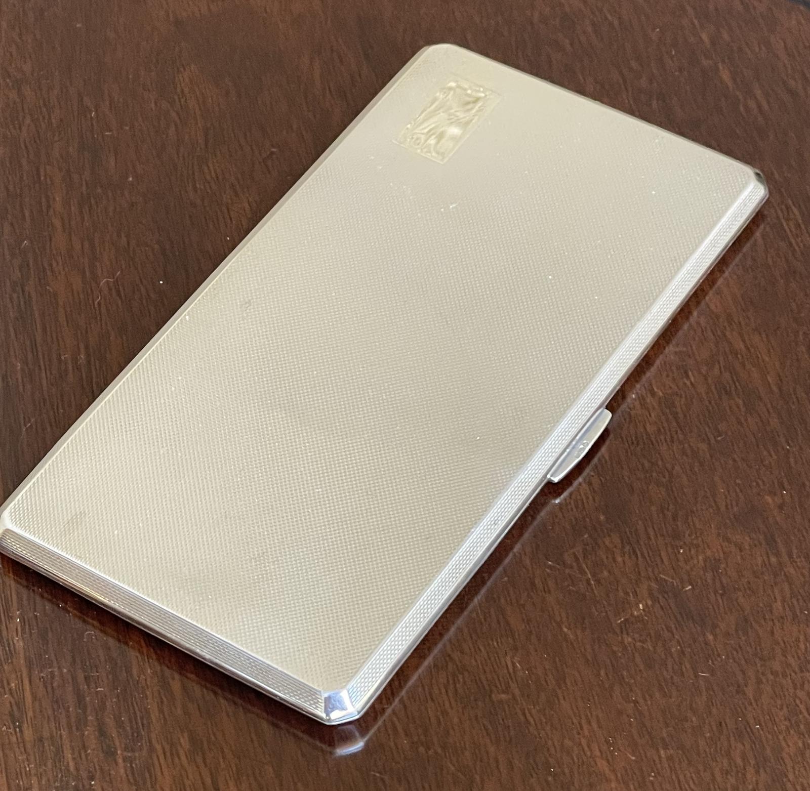 Large Art Deco Silver Cigarette Case (1 of 5)