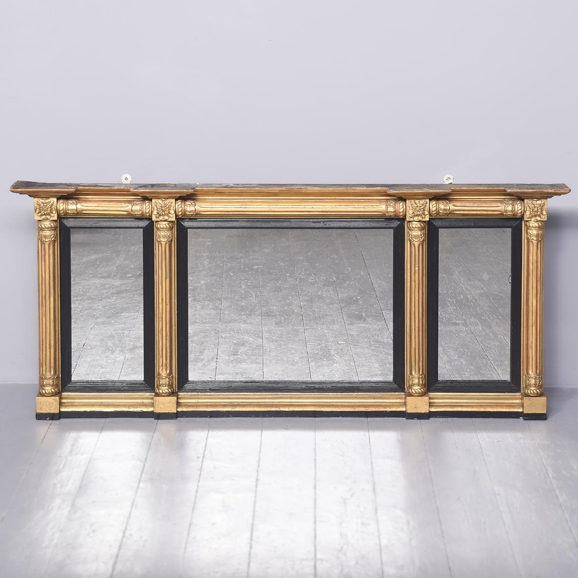 Regency Gilded Tryptic Mirror (1 of 8)