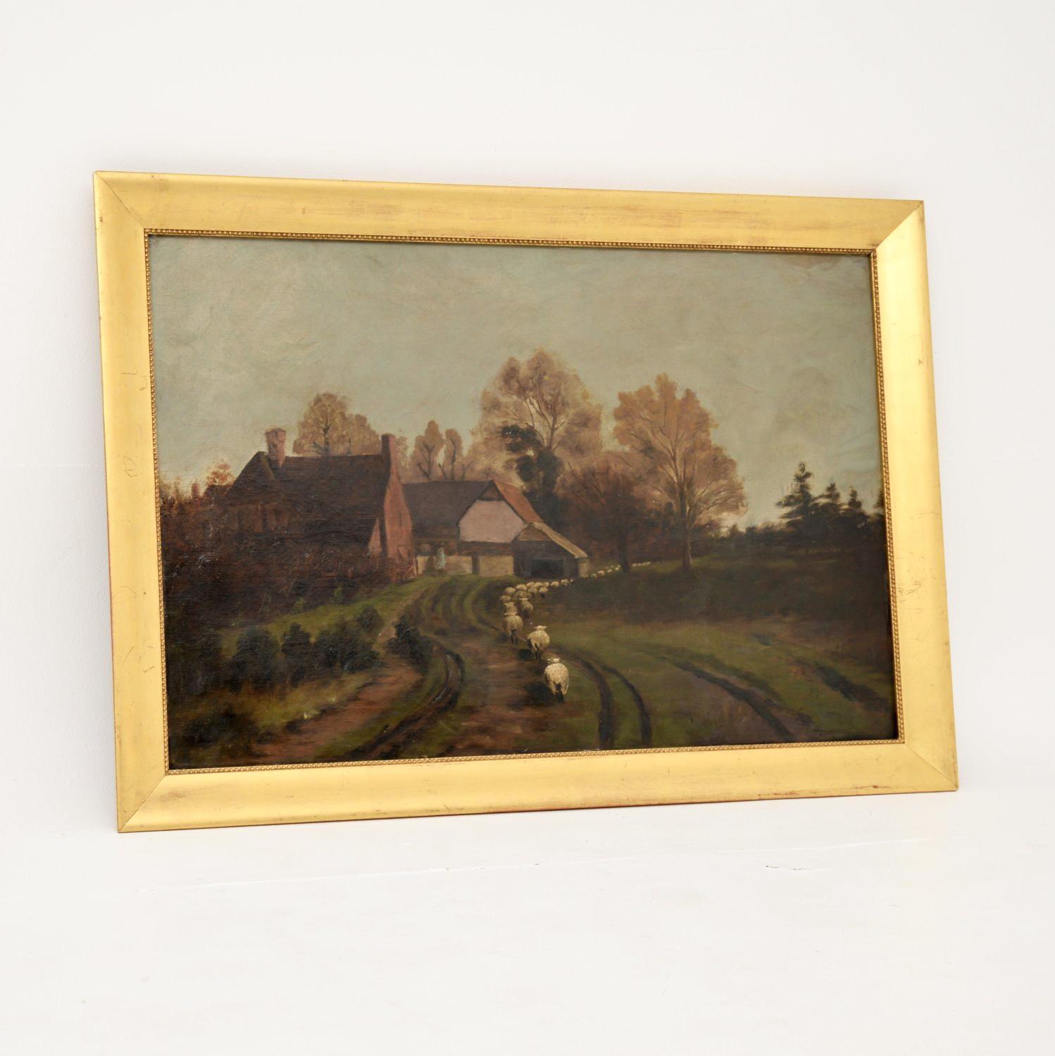 Antique Victorian Landscape Oil Painting (1 of 10)