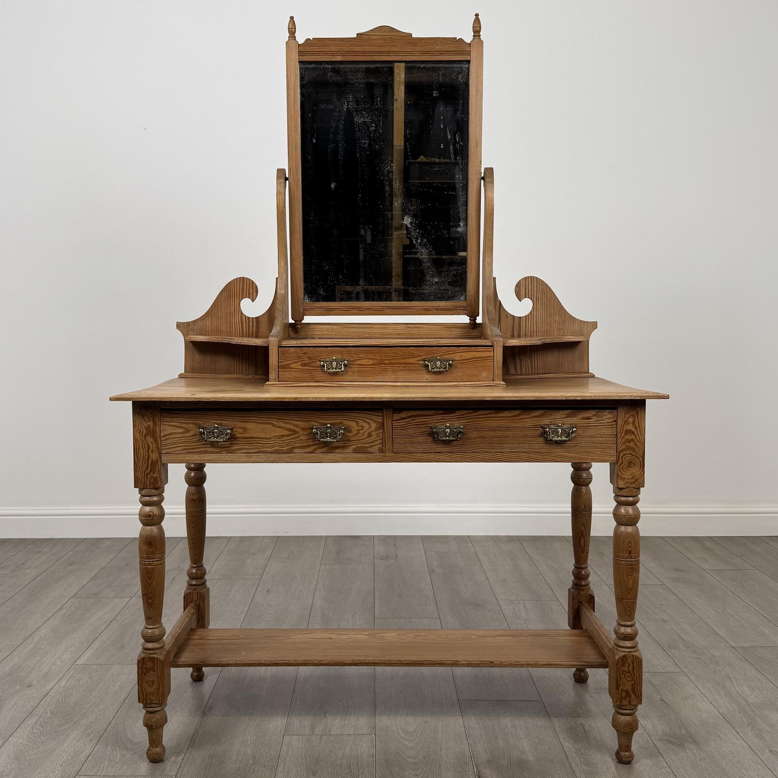 Antique 19th Century Victorian Pitch Pine Dressing Table (1 of 12) Antique 19th Century Victorian Pitch Pine Dressing Table (1 of 12)